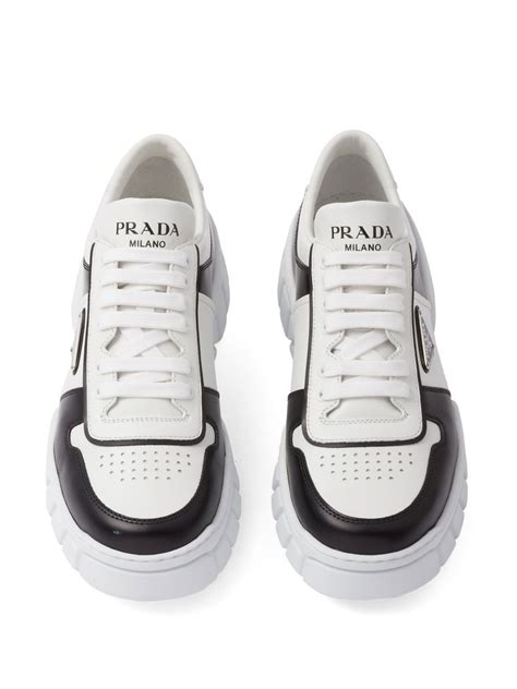 prada sneakers size 6.5|Prada leather low top sneakers.